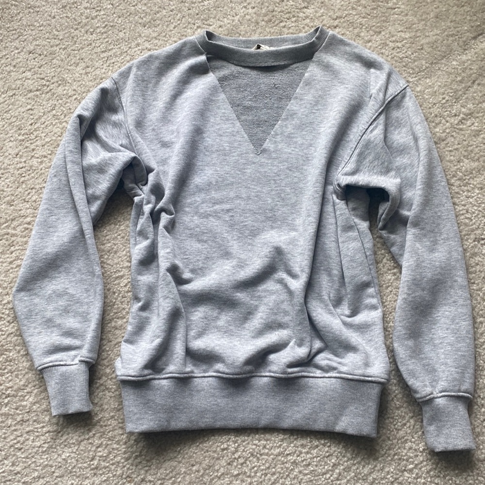 Cut out gray sweatshirt